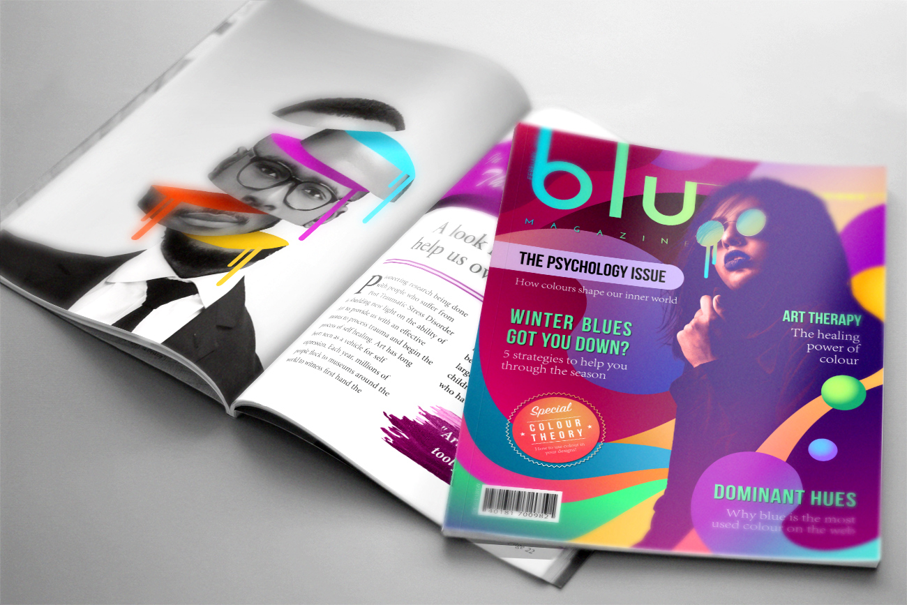 Blu Magazine Colour Mockup