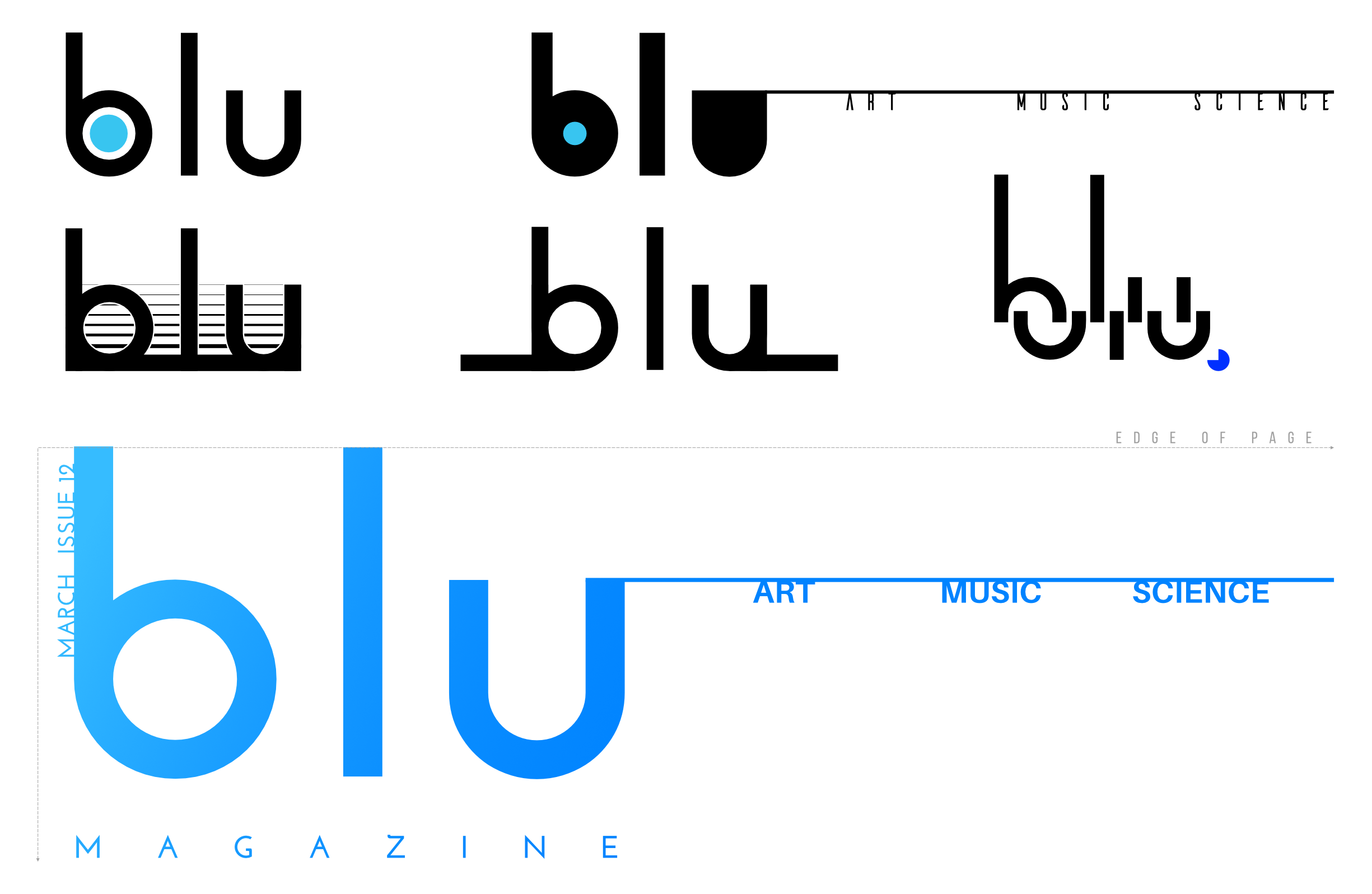 Blu Magazine Logotype Exploration